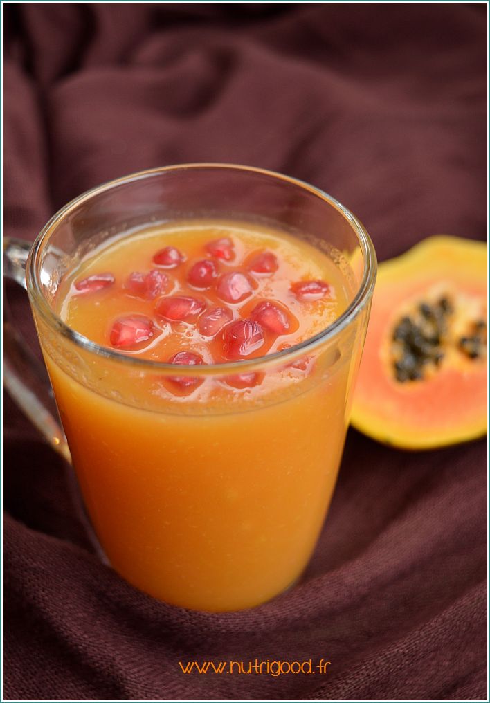 smoothie orange papaye